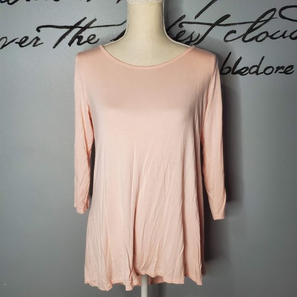 Kate & Mallory Soft Pink Top with Criss-Cross Back, M - Picture 2 of 5